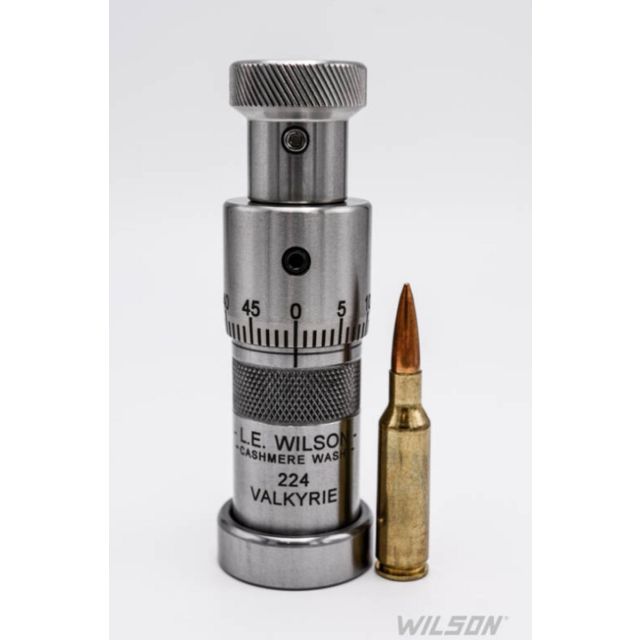 L E Wilson Stainless Steel Bullet Seater w Micro Adjustment .22 NOSLER