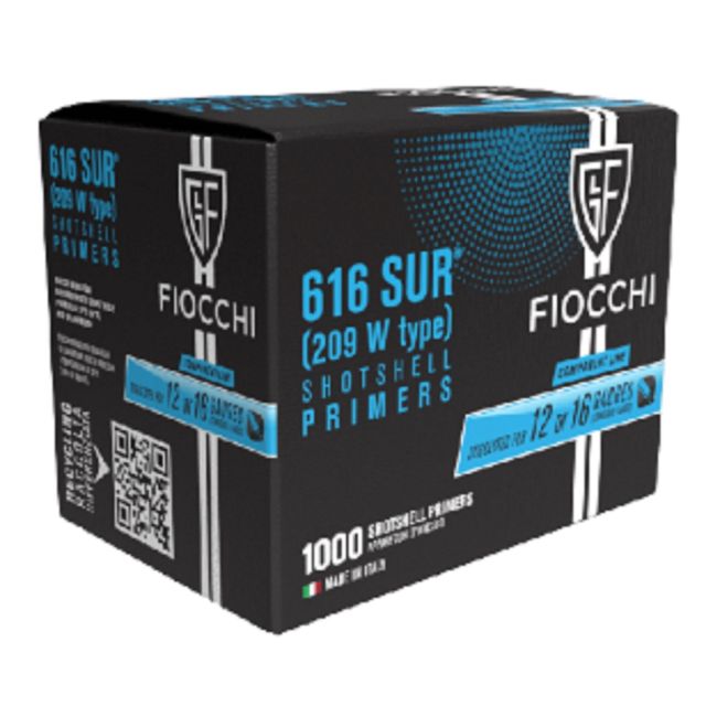 FIOCCHI SHOTSHELL PRIMER 616 SUR 12 OR 16 GAUAGE (X 100)