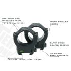 Tier One 11mm Dovetail Rings 30mm MEDIUM