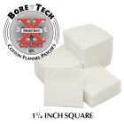 *BORE TECH Cotton Flannel Patches 1 3/4" Square (pk size 100, 250, 500, 1000)