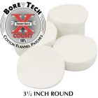 *BORE TECH Cotton Flannel Patches 3 1/2" Round (pk size 100, 250, 500)