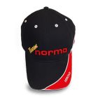 Team Norma Black Cap with Red Embroidered Logo